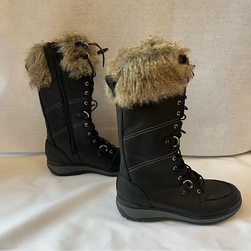 Merrell Women's Snowcreek Tall Polar‎ Winter Boots Waterproof Leather Black Sz 8